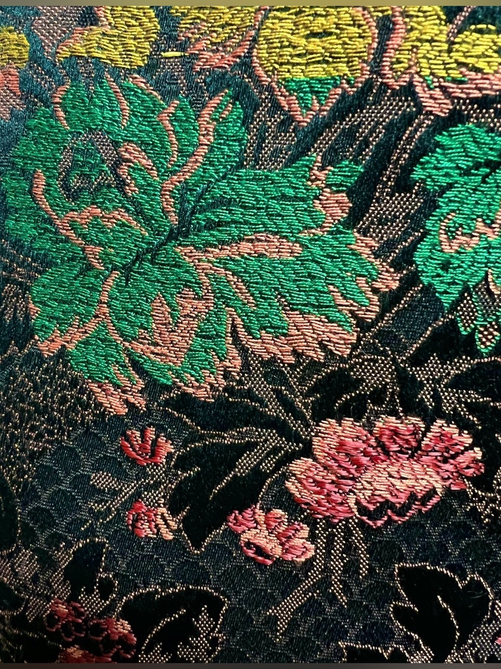 Vintage  Floral Brocade Tapestry Pencil Maxi Skirt – Red, Gold by April Cornell - Picture 13 of 16